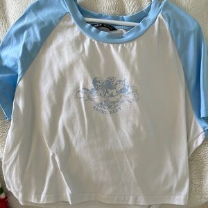 blue baby tee